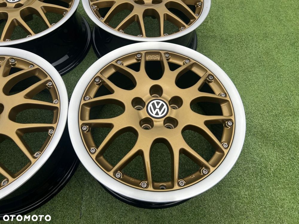 KOMPLET FELG FELGI ALU VW VOLKSWAGEN GOLF POLO 5X100 BBS 16 ORYGINALNE - 8