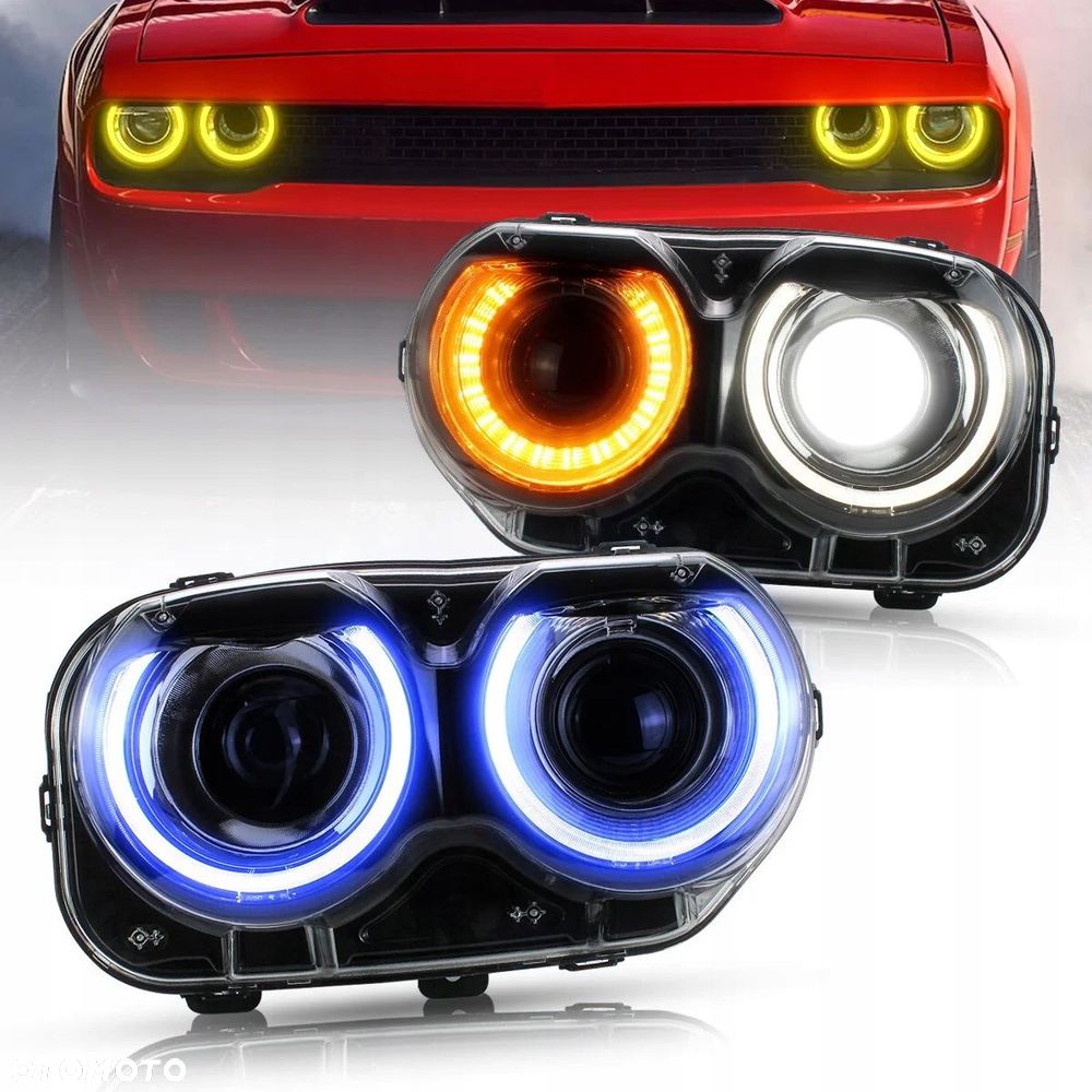 Reflektor Lampa kpl Vland LED Neon RGB Tuning Dodge Challenger Lift 2014- - 6