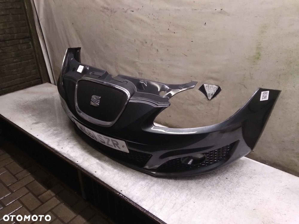 ^ ZDERZAK PRZÓD PRZEDNI SEAT LEON II 2 LIFT FL LC9Z CZARNY HALOGENY - 3