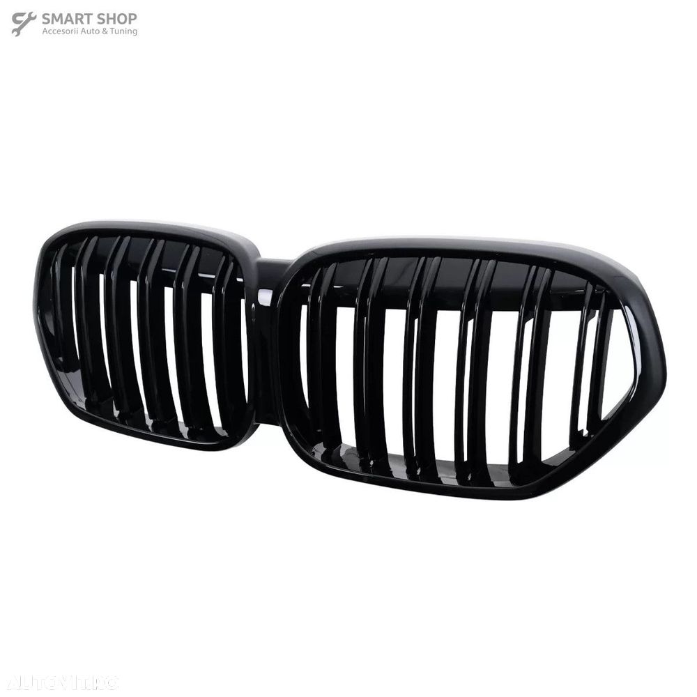 Grila Centrala BMW X1 SUV F48 LCI (2020-2022) Duble Negru Lucios - 2