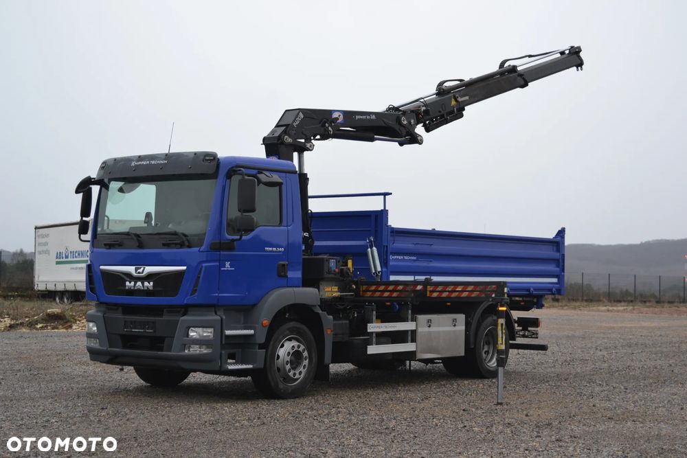 Mercedes-Benz Atego 1524 Nowy 3-stronny WYWROT Nowy żuraw HDS HMF 810 K2 Kiper Wywrotka Fassi Hiab Palfinger DN HC TGL TGM Midlum Eurocargo LF - 19