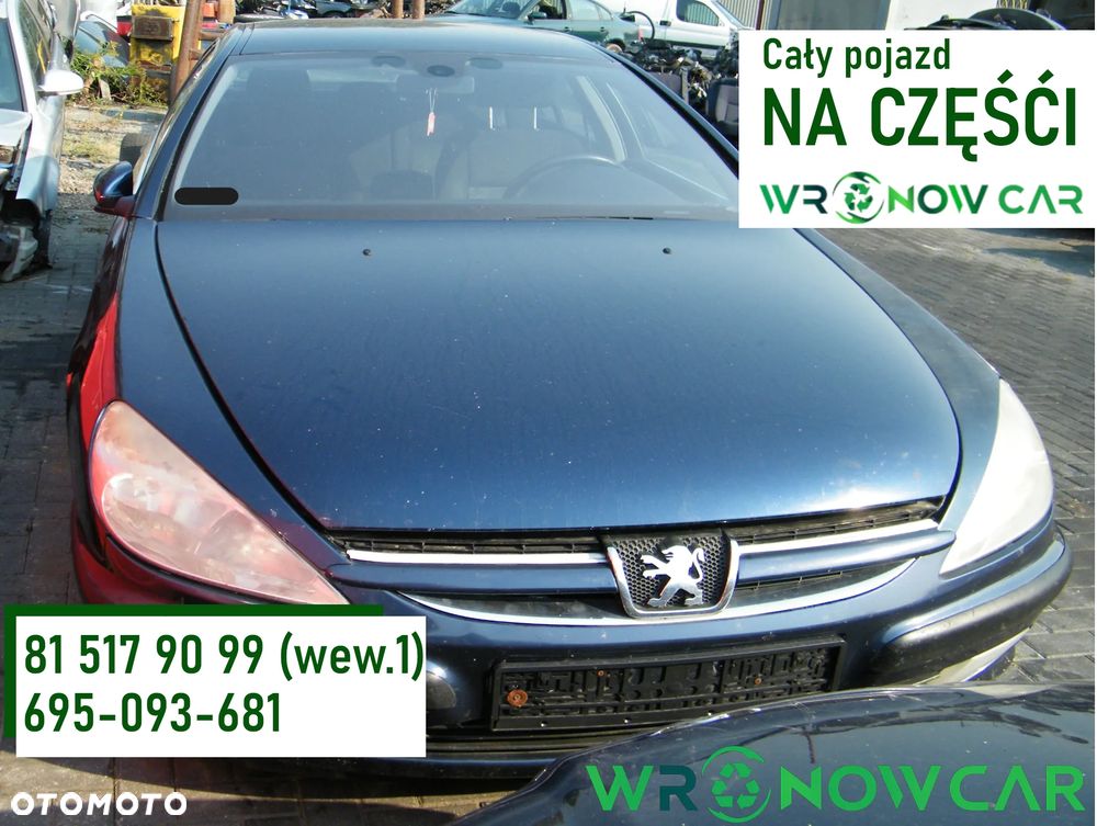 Peugeot 607 (99-04r.) 2.2 HDI 133KM. Silnik DW12TED4 Skrzynia 20LM03 lakier KMP. Cały na części. GWARANCJA !!!  Przód Tył Zestaw Komplet Drzwi Klapa Zderzak Błotnik Maska Grill Atrapa Szyba Pas Lampa Lusterko Boczki Fotel Kanapa Kokpit Deska Rozdzielcza Przełącznik Włącznik Sterownik Przewody Wiązka Instalacja Moduł Komputer Czujnik Listwa Pompa Alternator Wtryski Głowica Rozrusznik Kompresor Sprzęgło Dwumas Silnik Skrzynia ABS Klimatyzacji Paliwa Wspomagania Kolektor Turbina Przepustnica Zawór Chłodnica Koło Hak Belka Sanki Zawieszenie Mcpherson Półoś Amortyzator Wydech Tłumik Zacisk Most - 1