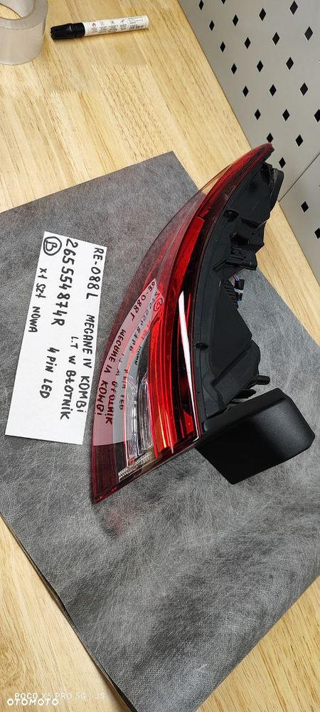 LAMPA LAMPY TYŁ TYLNE LED RENAULT MEGANE IV 265554874R KOMBI - 2