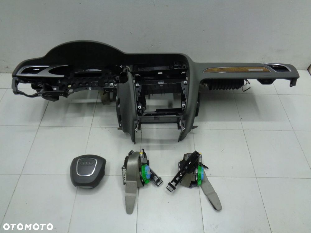 audi a4 b8 8k 08r-deska siwa poduszki airbag pasy komplet europa - 1