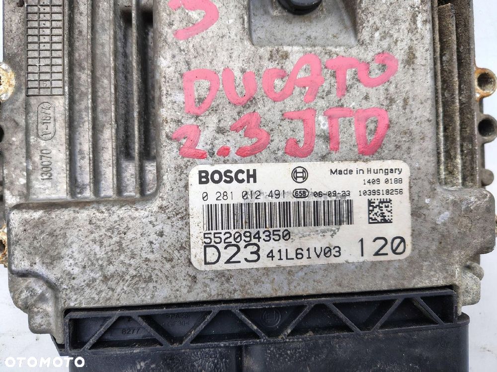 KOMPUTER SILNIKA ZESTAW 552094350 FIAT DUCATO 3 III 2.3 JTD - 2