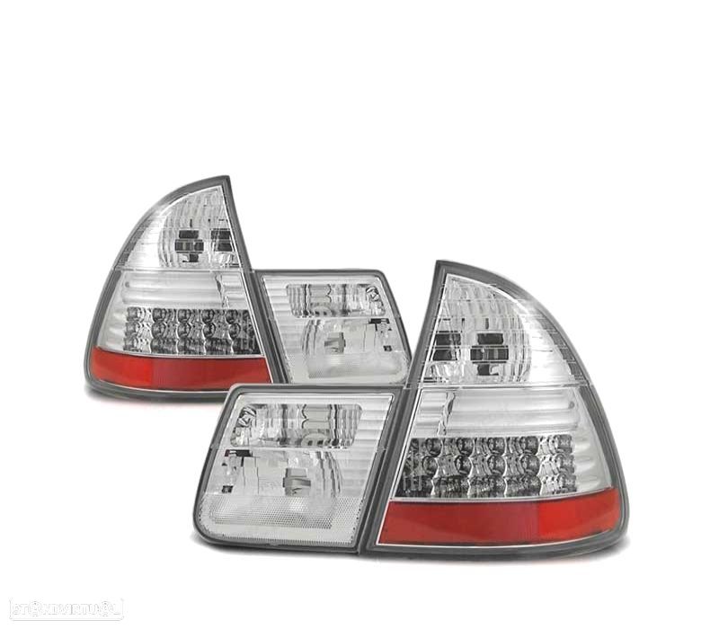 FAROLINS TRASEIROS LED BMW E46 99-05 CHROME CROMADO - 2