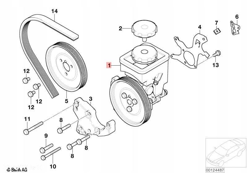pompa wspomagania bmw e46 2.0 d 6756575 - 2