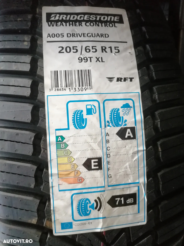 Anvelope noi ALL SEASONS 205/65 R15 BRIDGESTONE WEAHERCONTROL A005 DRIVEGUARD 99T XL