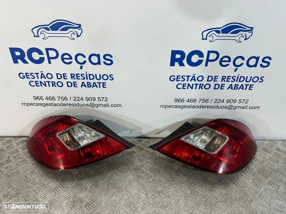 .Conjunto Farolins Tras Traseiros Esquerdo Direito Originais Opel Corsa D 13188047 13188046 2006 - 2010 - 3