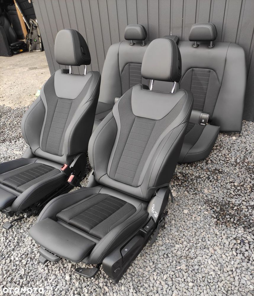 FOTELE KANAPA BOCZKI BMW G20 CZARNA PÓŁSKÓRA EUROPA CH - 3