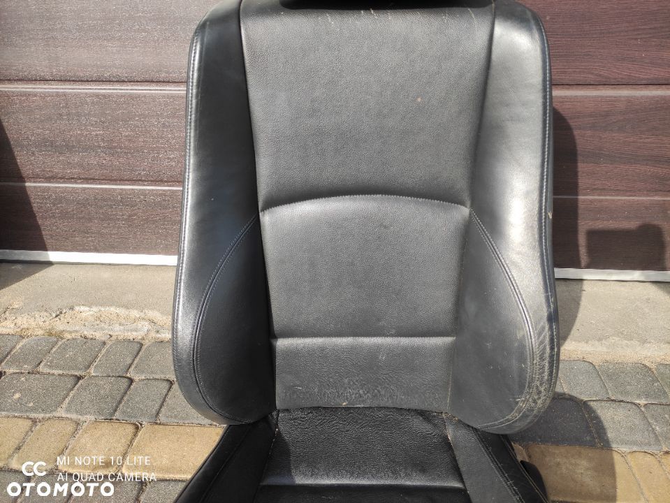 BMW E90 E91 Fotel Kierowcy Lewy Skórzany Skóra M-Pakiet Czarny - 3