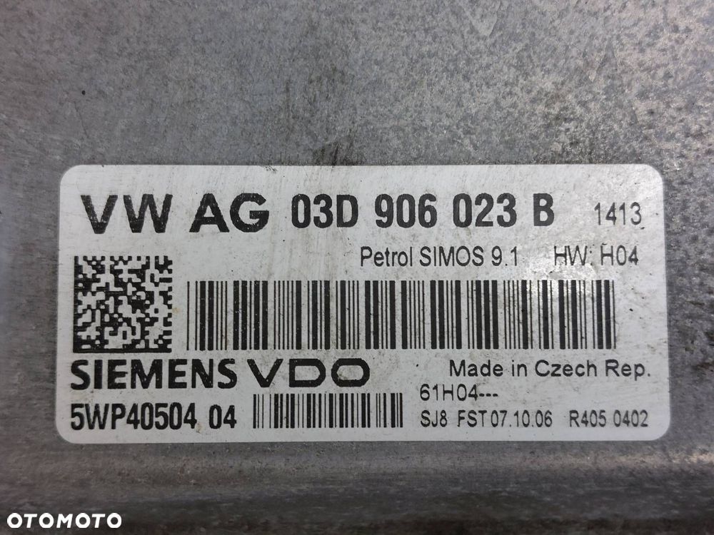 ZESTAW STARTOWY POLO IV 1.2 6V 03D906023B 6Q1937049D 4B0905851Q 6Q0920823T - 2