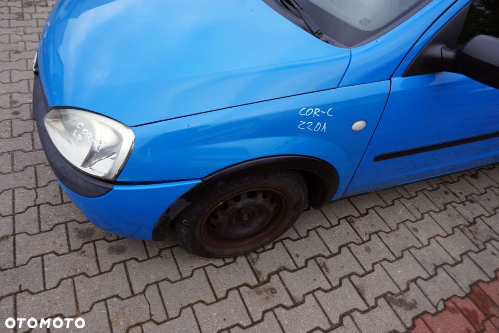 MASKA ZDERZAK BŁOTNIKI LAMPY CORSA C III Z20A  OPEL 1999-2003 NIEBIESKI PRZÓD KOMPLETNY - 8