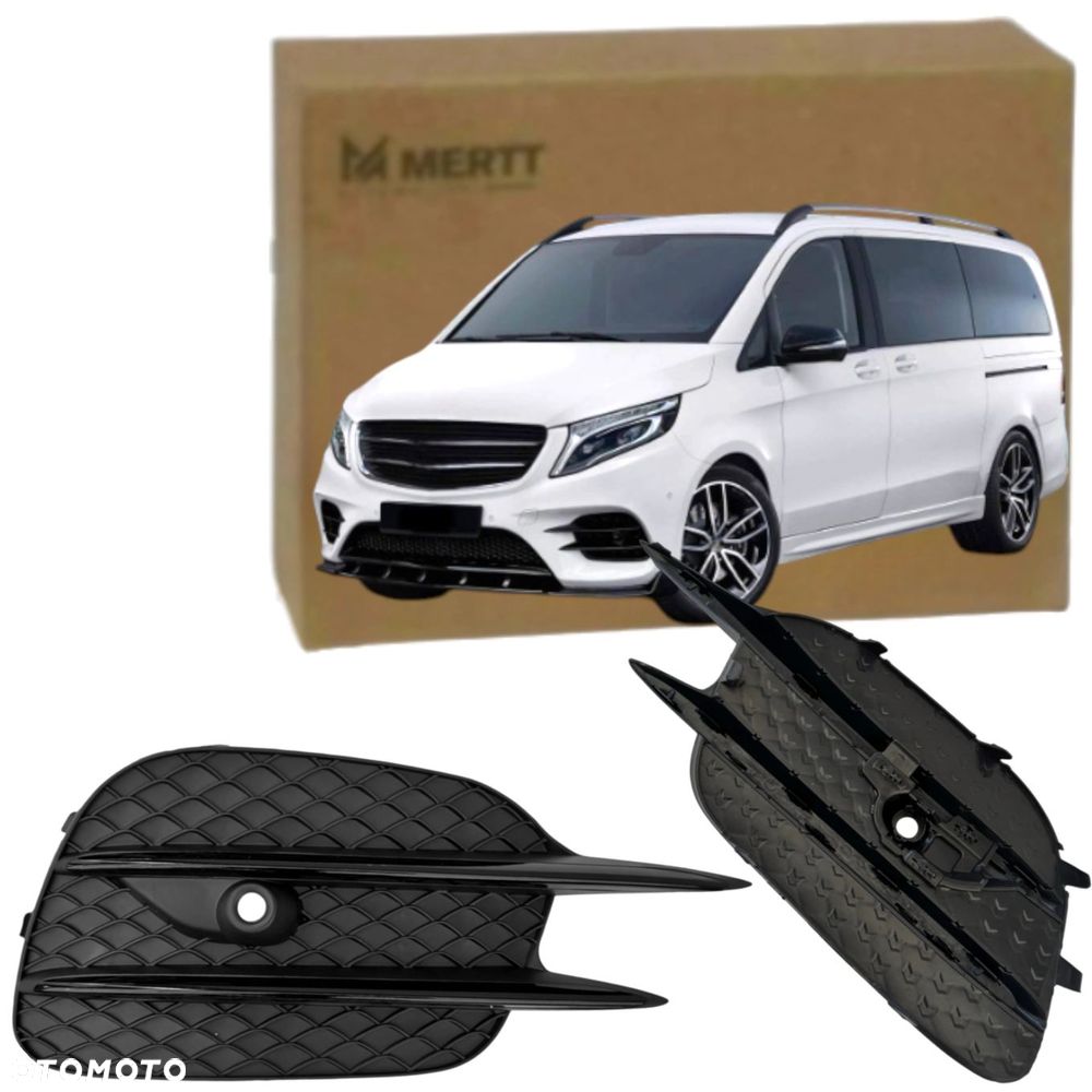 Kratka zderzaka atrapa LEWA PRAWA srebrna MERCEDES V-KLASA W447 AMG 2014-25 - 10