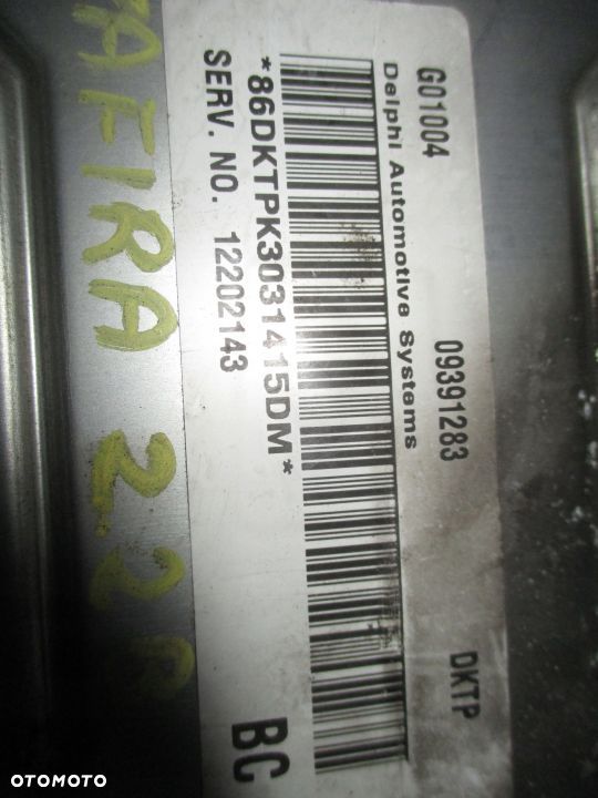 STEROWNIK SILNIKA OPEL ASTRA ZAFIRA 2.2B 09391283 - 3