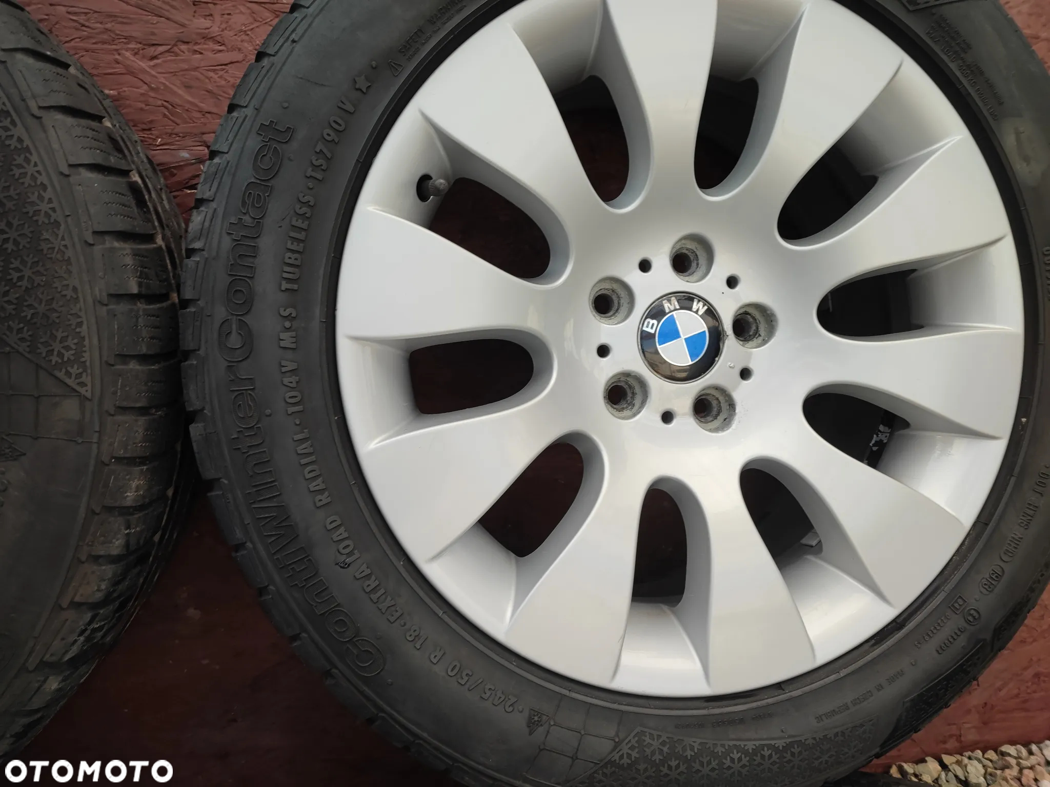 BMW E39 / E38 / X5 / X3 / E60 / E65 / E65 ORYGINALNE ALUFELG STYLINGI 91 8Jx18" ET24 + OPONY ZIMA CONTINENTAL 245/50/R18 O NR. 36 11 6 753 237 OEM W DOBRYM STANIE - 12