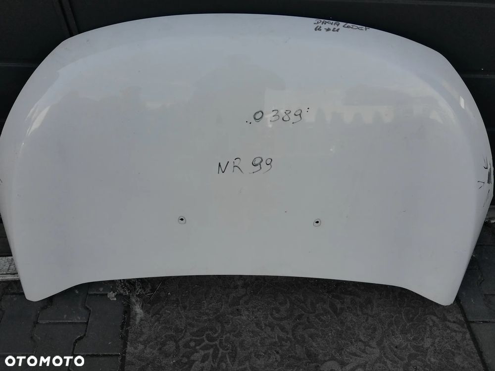 DACIA LODGY DOKKER  NR 99 MASKA BIALA O389 LADNA MALE SLADY UZYTKOWANIA INNE CZESCI PAS ZAWIASY - 2