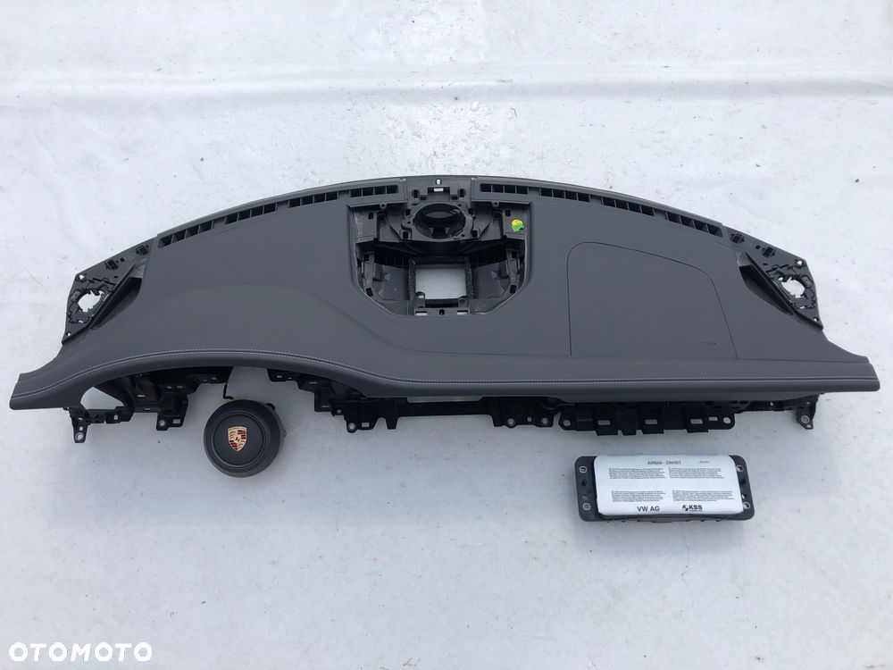 PORSCHE CARRERA 911 991 992 996 997 DESKA KONSOLA KOKPIT PULPIT PÓŁKA PARAPET PODUSZKI PODUSZKA KURTYNA FOTELA W FOTEL  DASHBOARD SEATBELTS AIRBAG KIEROWCY PASAŻERA KOLAN KOLANOWE KOLANO PASY PAS KAPOTAŻ naprawa regeneracja SZARA !!!!!! - 6
