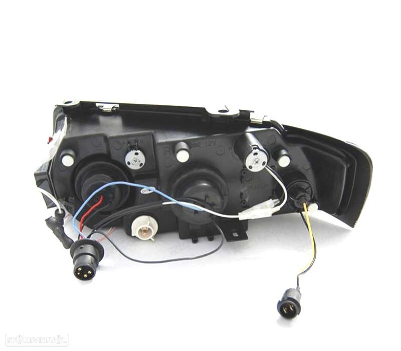 FARÓIS VOLKSWAGEN VW PASSAT B5 3B 96-00 ANGEL EYES CCFL FUNDO PRETO - 2