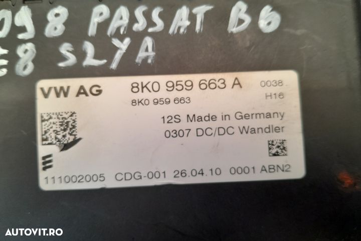 MODUL BATERIE 8K0959663A 8K0959663A Volkswagen VW Passat B6 [2005 - 2 - 2