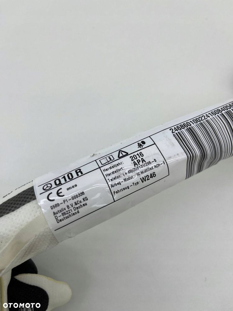MERCEDES W246 LCI KURTYNA POWIETRZNA AIRBAG PRAWA ORYGINAŁ A2468601002 - 4