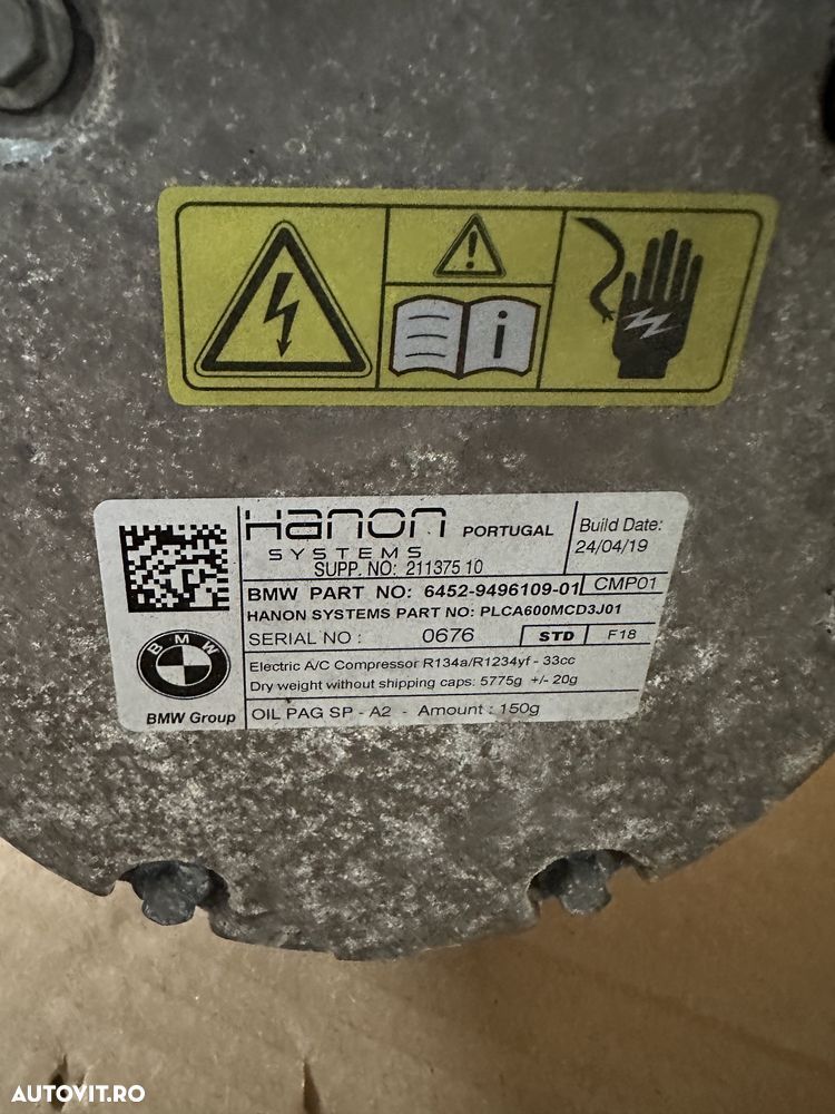 Compresor AC BMW seria 5 G30 G31 G32 G11 G12 - 4