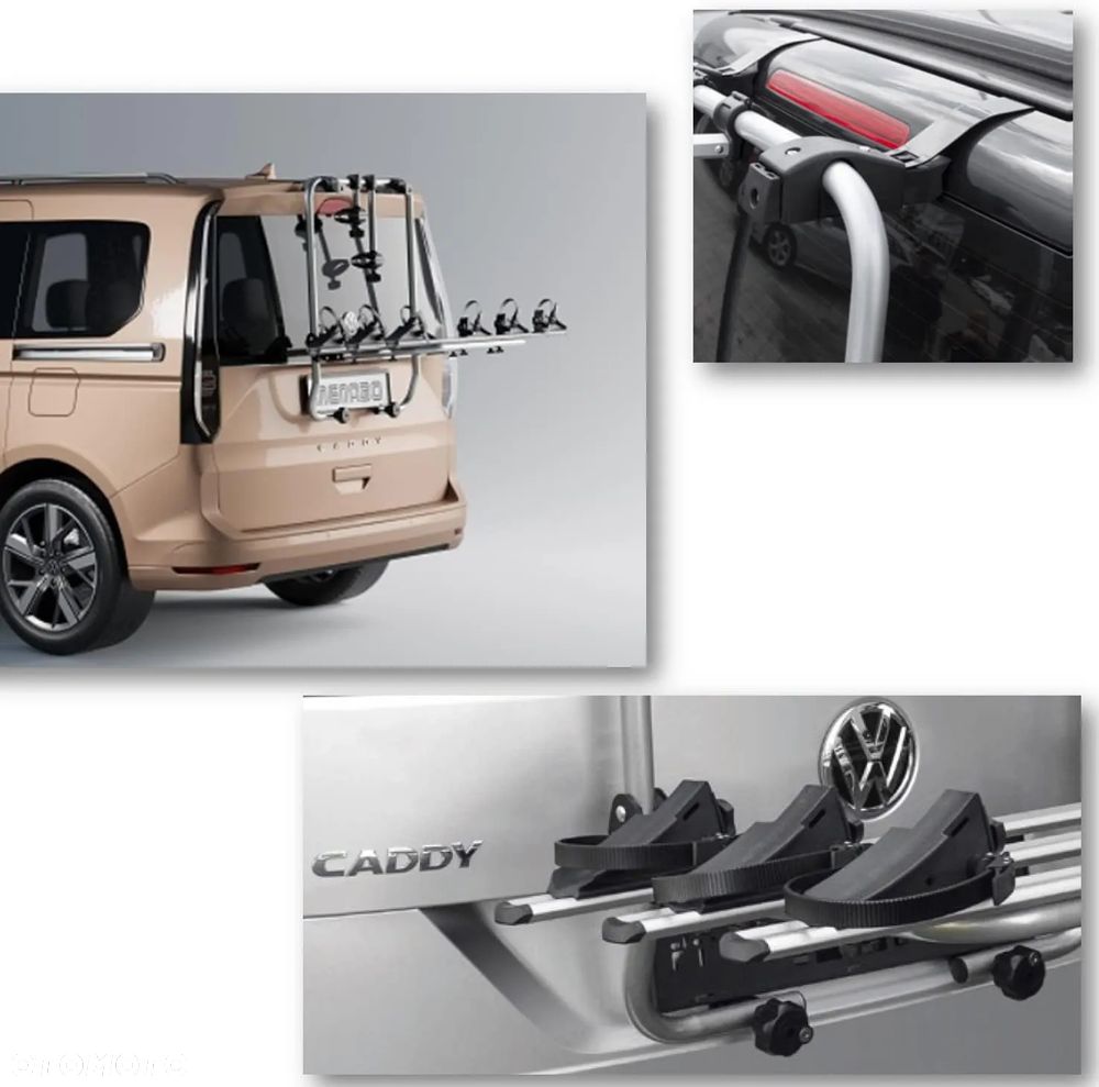 VW CADDY V  Bagażnik rowerowy Menabo SHADOW 2.0 - NA KLAPĘ NA 3 ROWERY DO VW CADDY V 2020- - 6