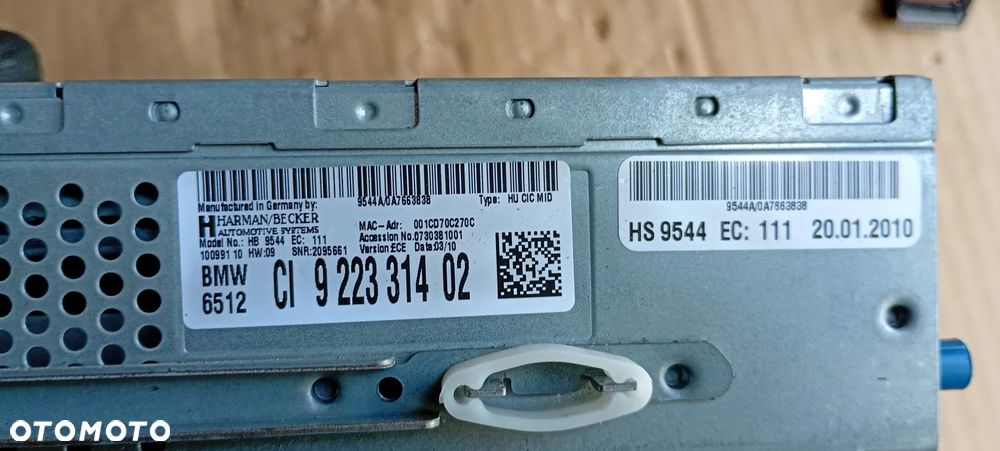 Radio radioodtwarzacz czytnik CD Nawigacji Oryginał BMW 1 E81 E87 9223314 - 8