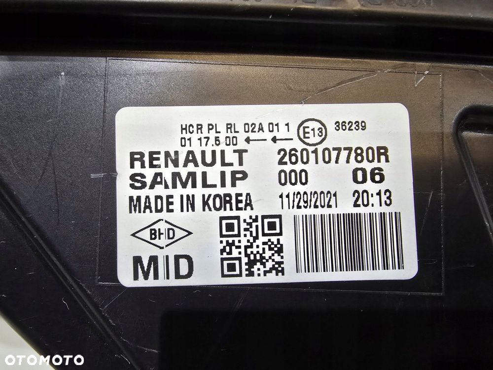 reflektor lampa przód prawy renault arkana 21r eur full led 260107780r - 7