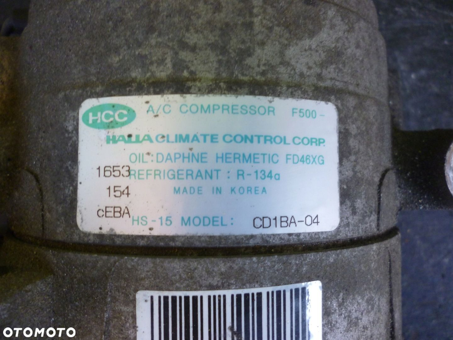 SPRĘŻARKA KLIMATYZACJI HYUNDAI KIA 2.0 16V G4GC CD1BA-04 - 2