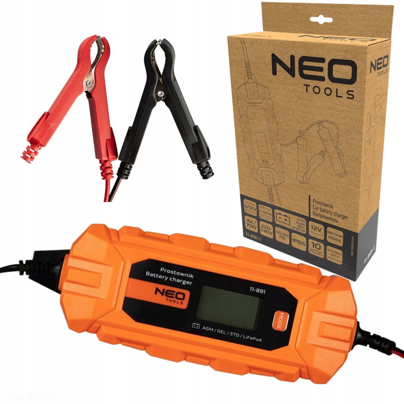 NEO ŁADOWARKA PROSTOWNIK DO AKUMULATORA 4A/70W 12V - 1