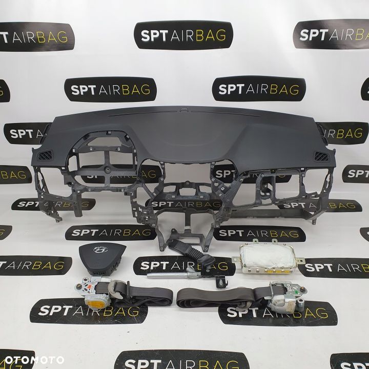 HYUNDAI 2 II DESKA ROZDZIELCZA KONSOLA KOKPIT PULPIT PODUSZKI AIRBAG AIR BAG PASY KIT SET - 1