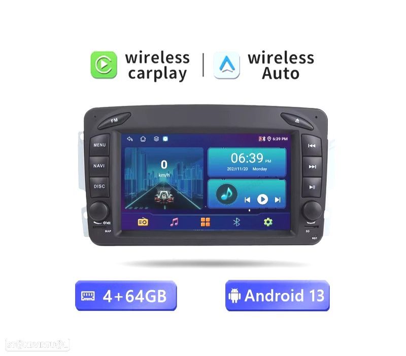 AUTO RADIO GPS ANDROID 13 PARA MERCEDES W639 03-06 W203 00-04 W168 98-02 W209 98-05 W463 98-06 - 1