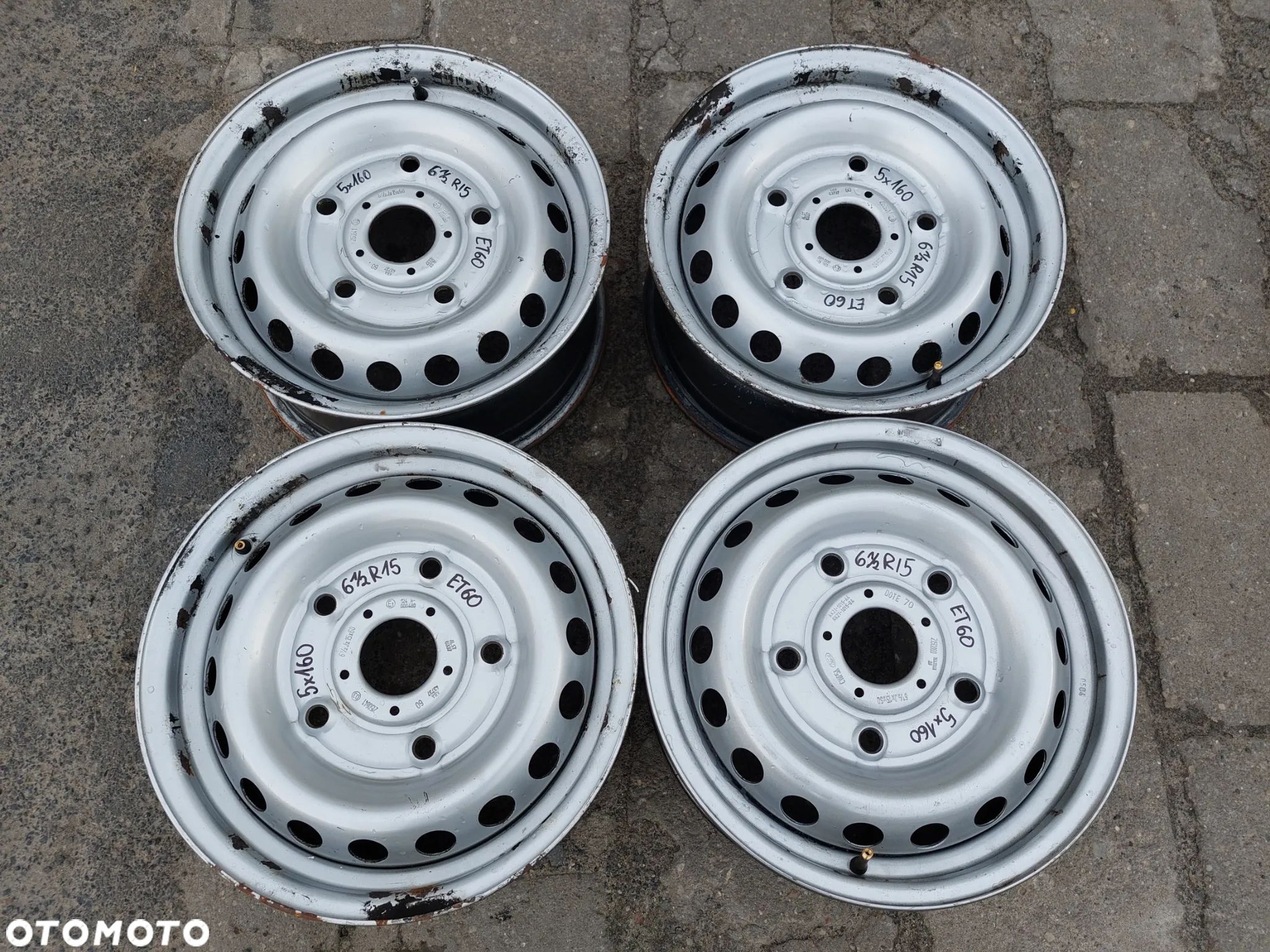 FORD TRANSIT FELGI STALOWE R15 6.5J ET60 5X160 PROSTE ORYGINAŁ! - 1