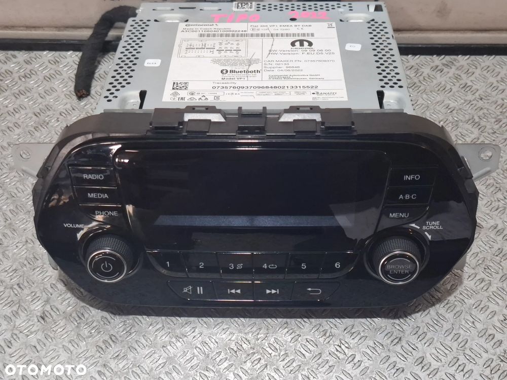 Radio Fiat Tipo II 2022 rok nr 07357609370 - 1