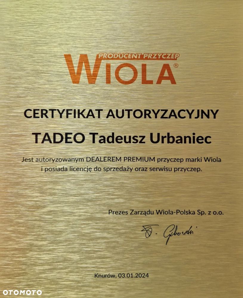 Wiola KRAKUS PLUS 252x132x38 2 osie - 17