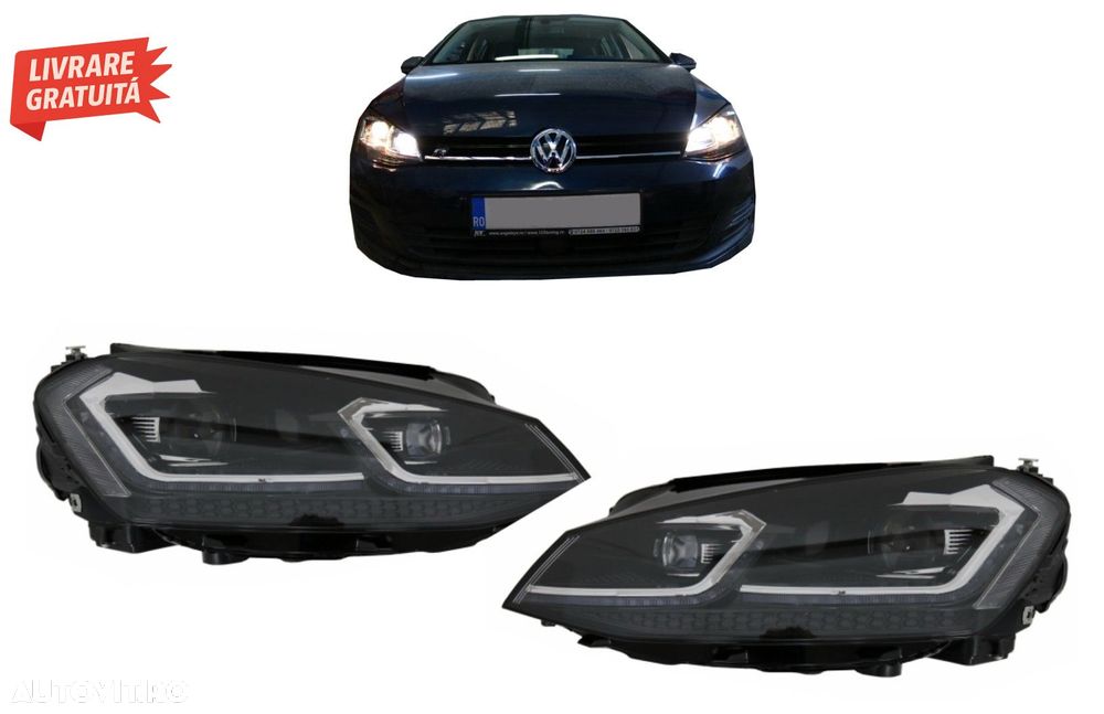 Faruri LED Bi-Xenon Look VW Golf 7 VII (2012-2017) Facelift G7.5 R Line Design cu - livrare gratuita - 14