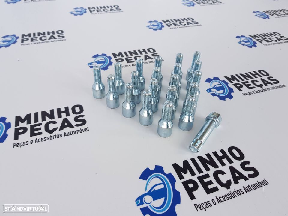 Pernos Aperto Interior Curtos Cinza M14x1.25 - 3