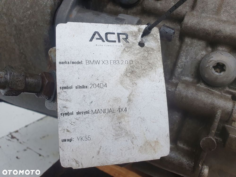 BMW X3 E83 2.0 D DIESEL MANUALNA SKRZYNIA BIEGÓW MANUAL 4X4 M47 - 5
