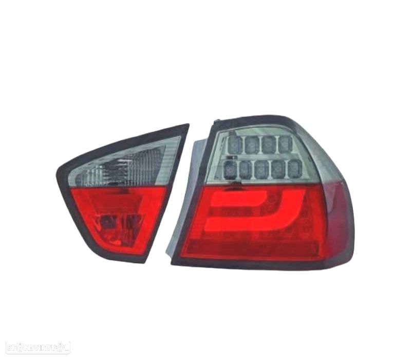 PILOTOS BMW E90 05-08 LED + HALOGENEO VERMELHO FUMADO - 2