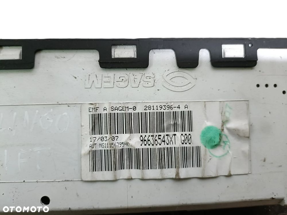 CITROEN BERLINGO I 96-10 LIFT wyświetlacz radia zegar 96636543XT * - 5