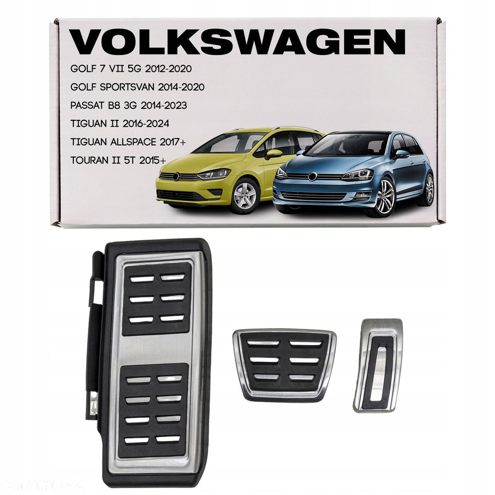 volkswagen automat nakładki na pedały nakładane komplet - 1