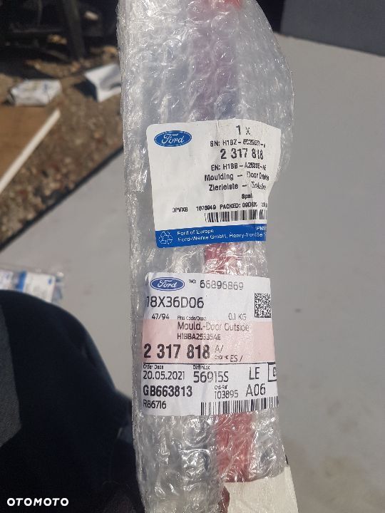 Listwa drzwi tył lewa Chrom FORD FIESTA MK8 H1BB-A25335-AE NOWA - 3