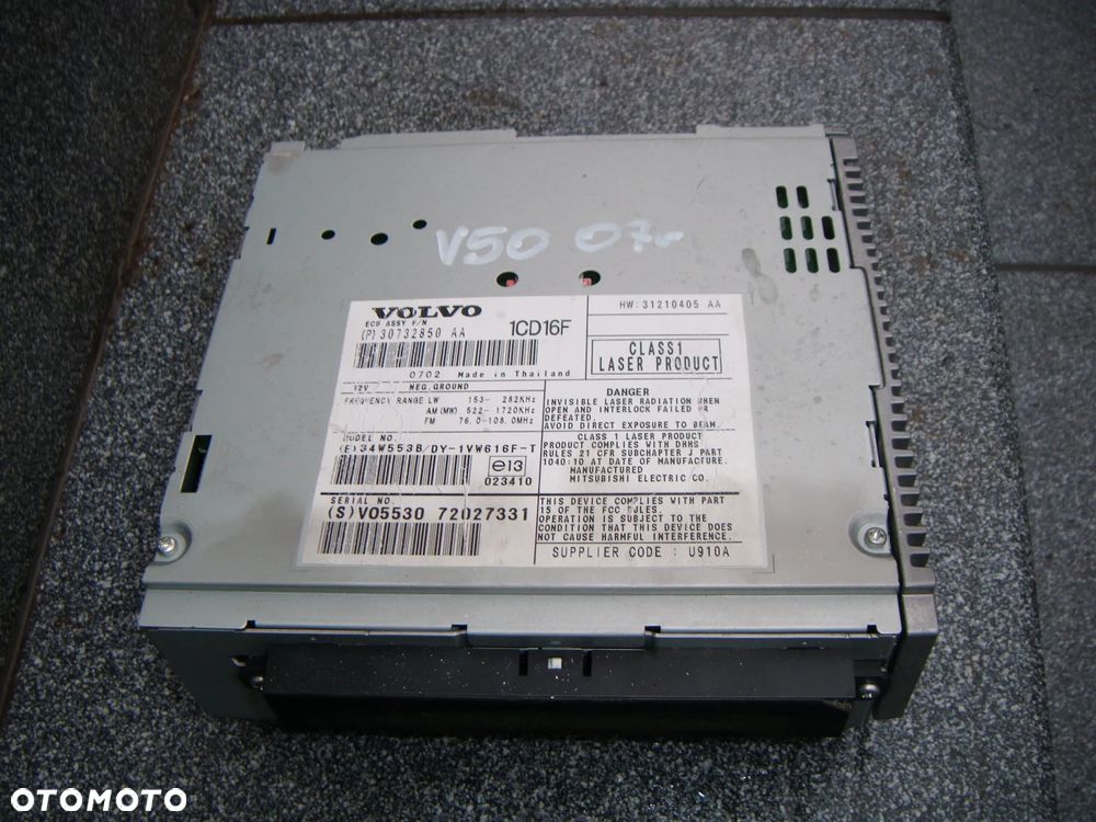 volvo v50 07r czytnik cd 30732850aa - 1