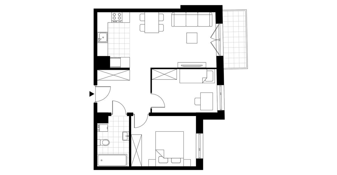 3-pokojowe mieszkanie 52m2 + balkon - Pełny obrazek: 3/23
