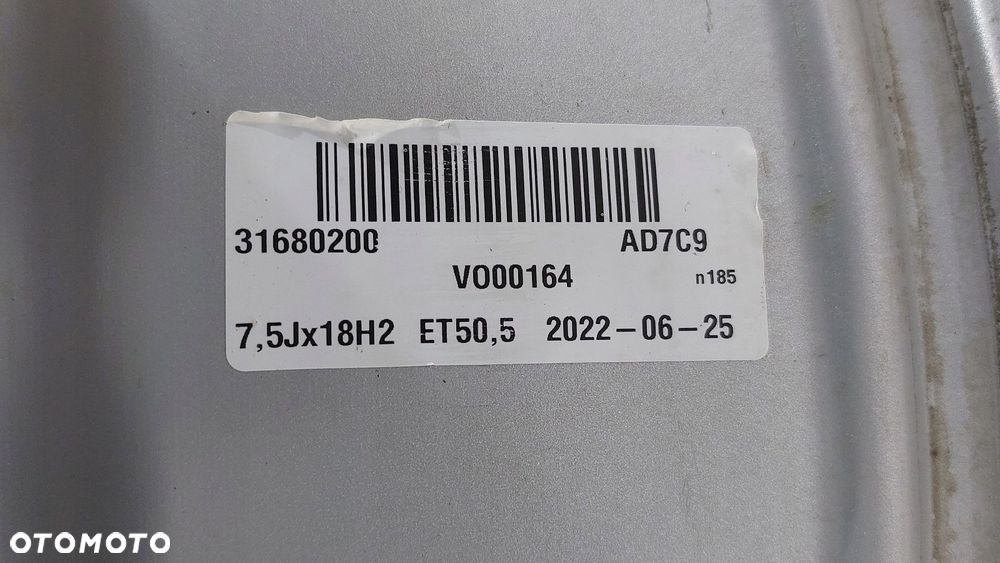 felga aluminiowa volvo 18'' 7.5j et 50,05 5x108 31680200 - 7