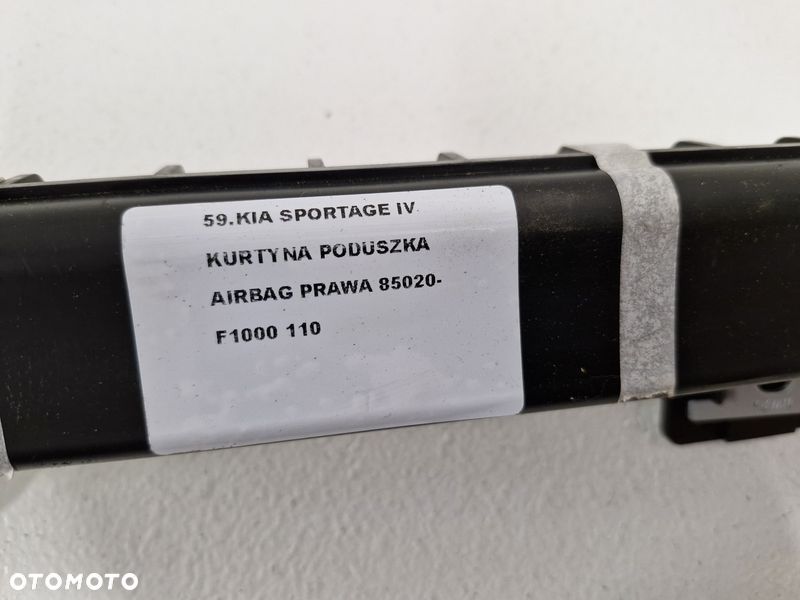 kia sportage iv 4 kurtyna prawa poduszka powietrzna airbag 85020-f1000 - 3