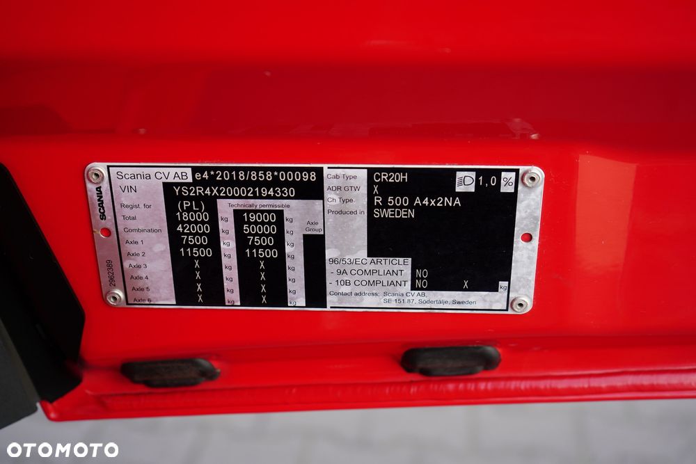 Scania R 500 / EURO 6 / ACC / RETARDER / I – COOL - 11