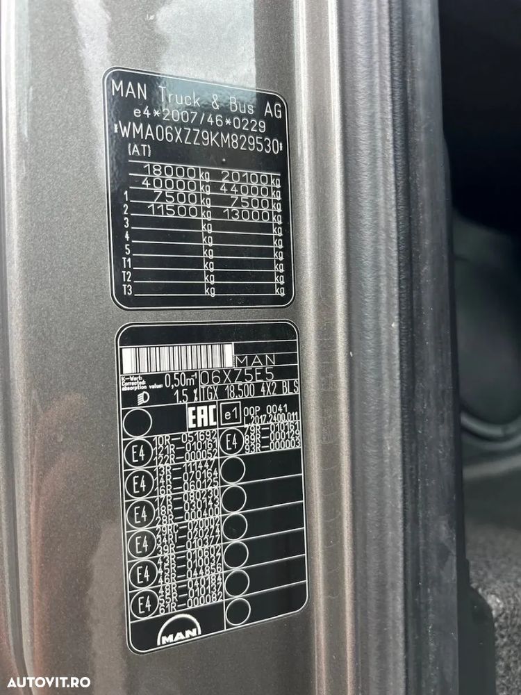 MAN TGX 18500, Intarder,Clima stationare, Factura externa - 20