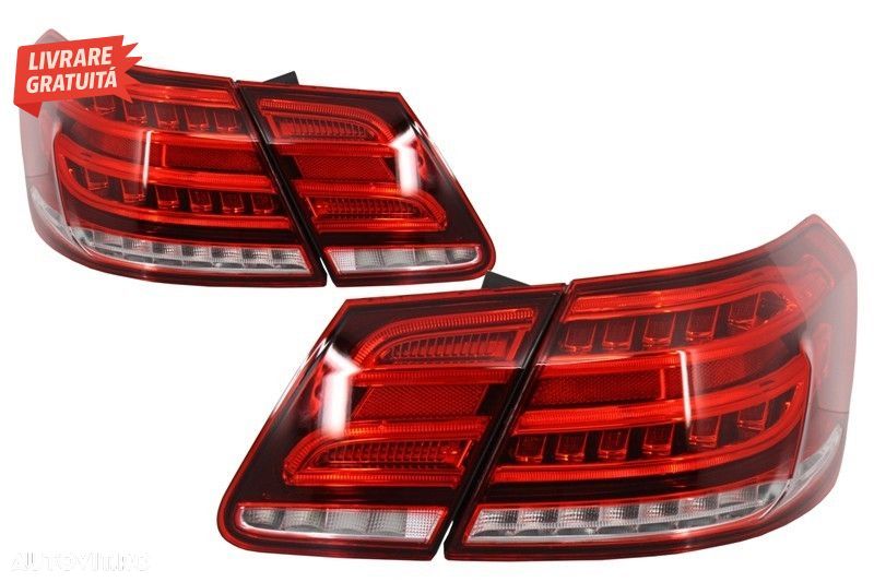 Stopuri LED Mercedes E-Class W212 (2009-2013) Facelift Design Rosu Clar- livrare gratuita - 1